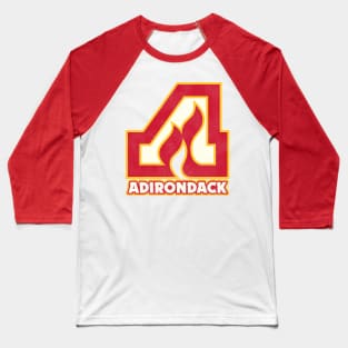 Defunct Adirondack Flames Hockey Team Baseball T-Shirt